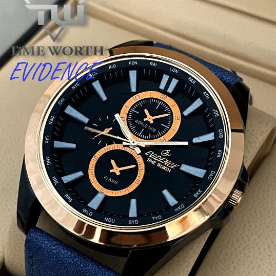 Time Worth Evidence Stylish 3 Color Leather Strap Watch