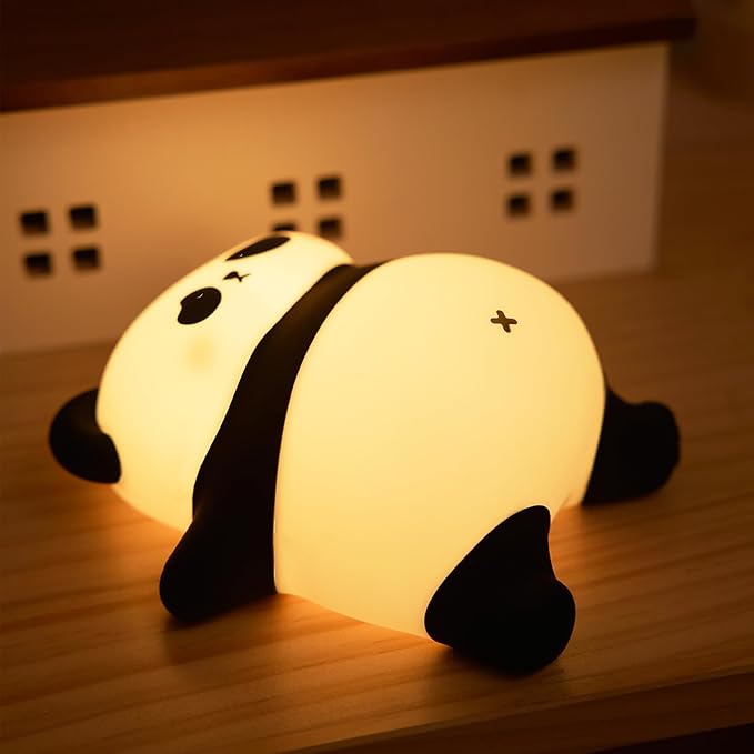 Cute Panda Night Light,Cute Lamp,Squish Lamp for Kids,Rechargeable