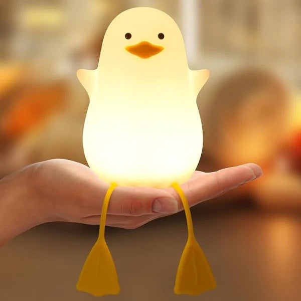 Duck LED Night Light – Silicone Squishy, Dimmable, Rechargeable Nursery Lamp